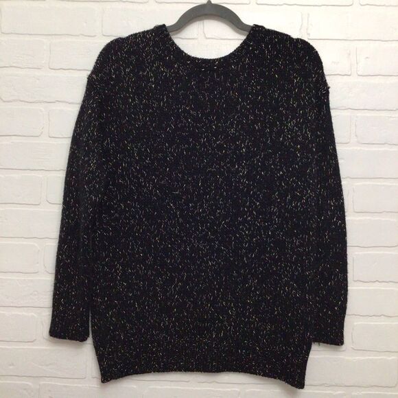 AEO vintage boyfriend black gold knit American eagle outfitters sweater in small - Picture 5 of 11